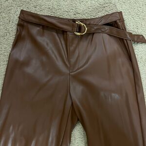Andrew Marc Tan Faux Leather women’s Pants